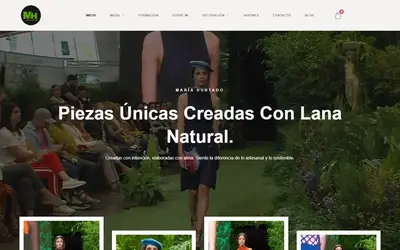 Portada de la web de María Hurtado, moda artesanal