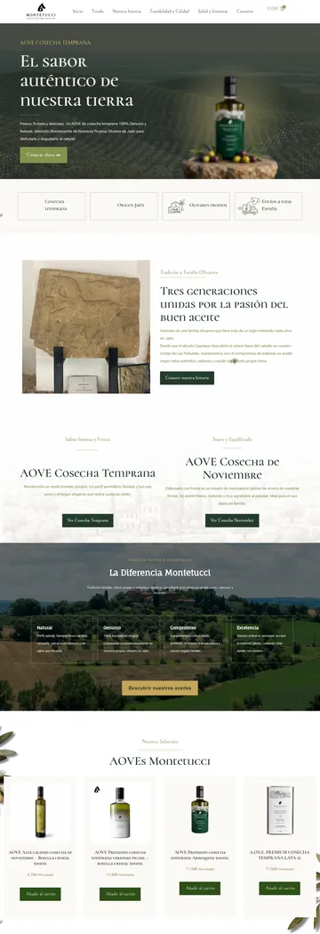 Diseño de la web de Montetucci