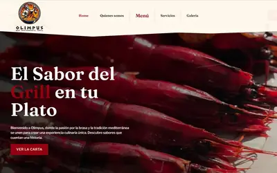 Portada de la web de Olimpus Restaurante, bar restaurante grill