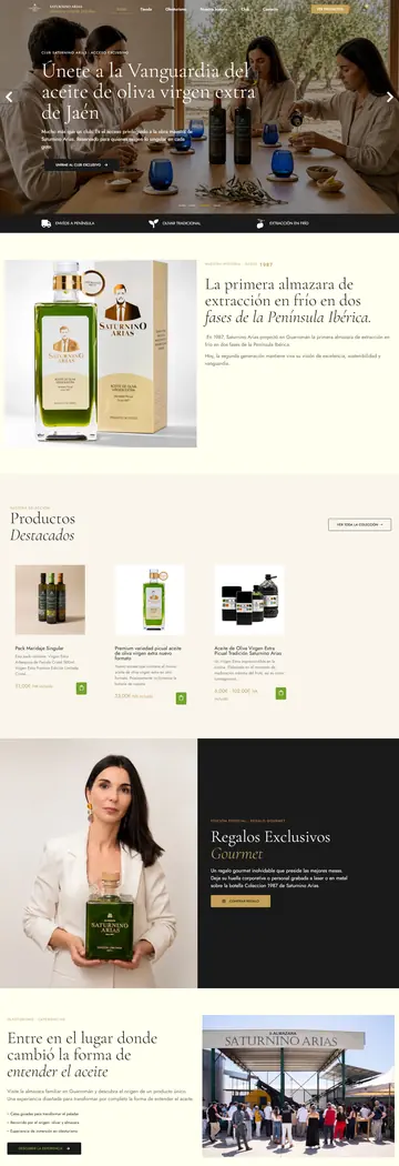 Diseño de la web de Saturnino Arias
